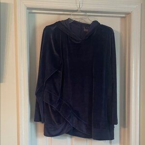 Livi Active Navy/Deep Purple Draped Sweatshirt